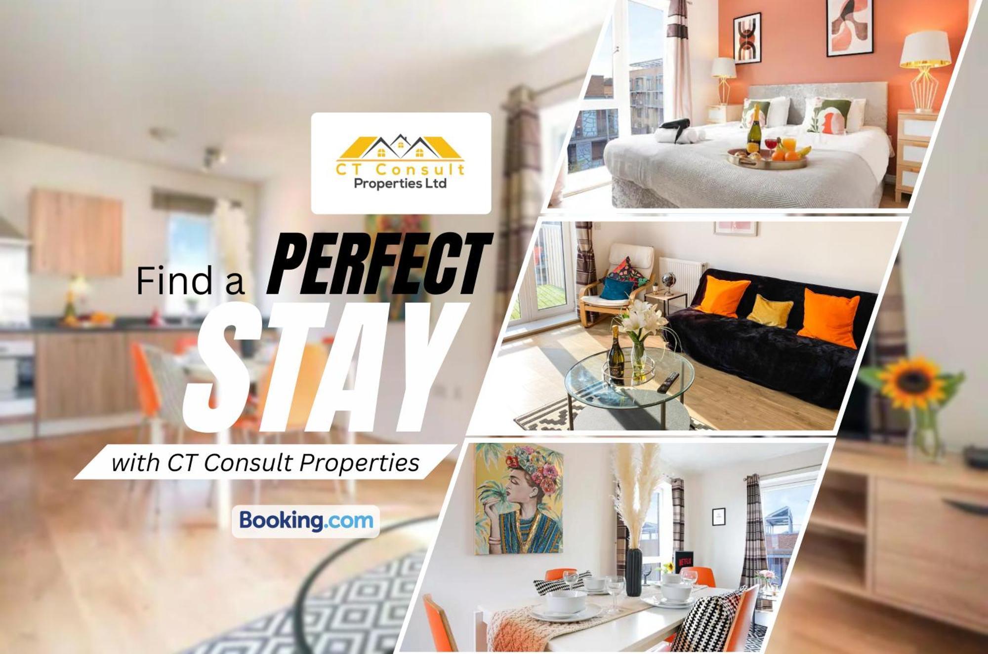 Apartment Beautiful 2 Bedroom, 2 Bathroom, Free Parking, Centre Penthouse Milton Keynes
